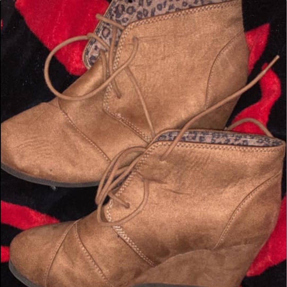 brown suede booties